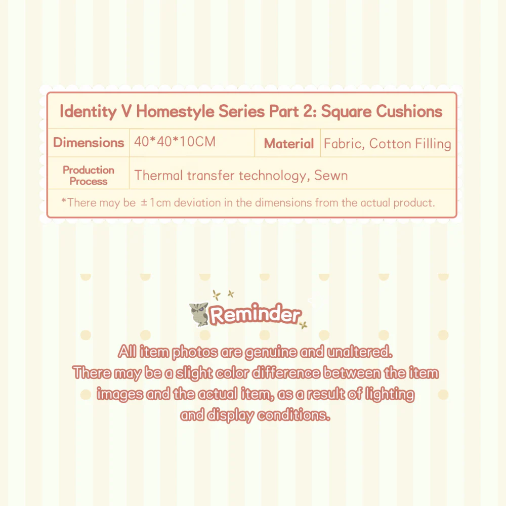 Identity V - Home Series 2nd Release Square Pillows - Image 8